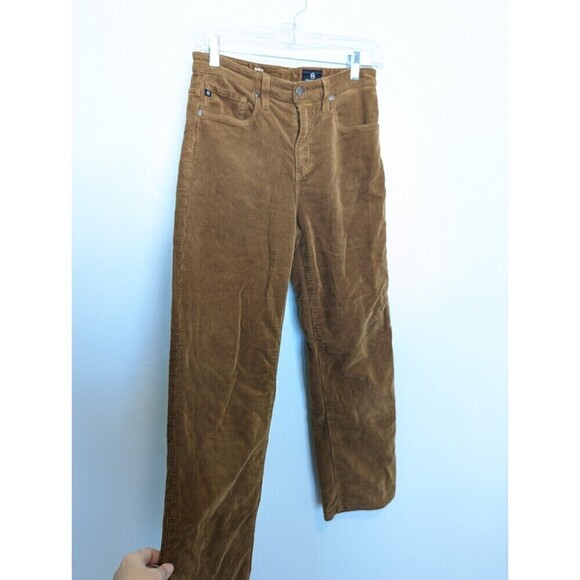 AG Adriano Goldschmied Pants Womens 26 Tan Corduroy Rhett Straight Leg Casual - Picture 4 of 14